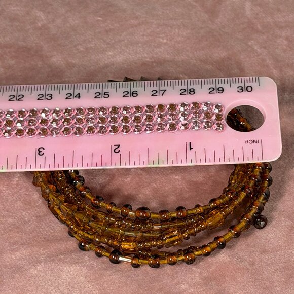 Beaded Memory Wire Wrap Bracelet — Statement Jewelry - Picture 6 of 6